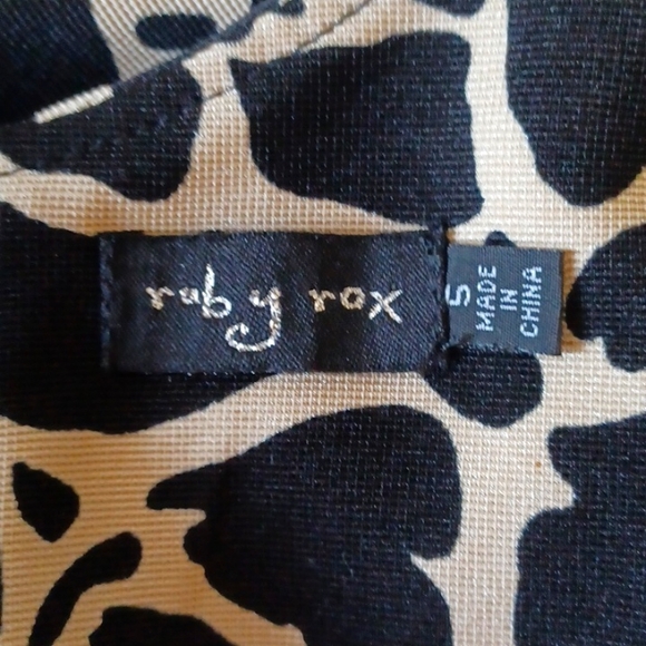 ruby rox tan & black small dress - Picture 4 of 9